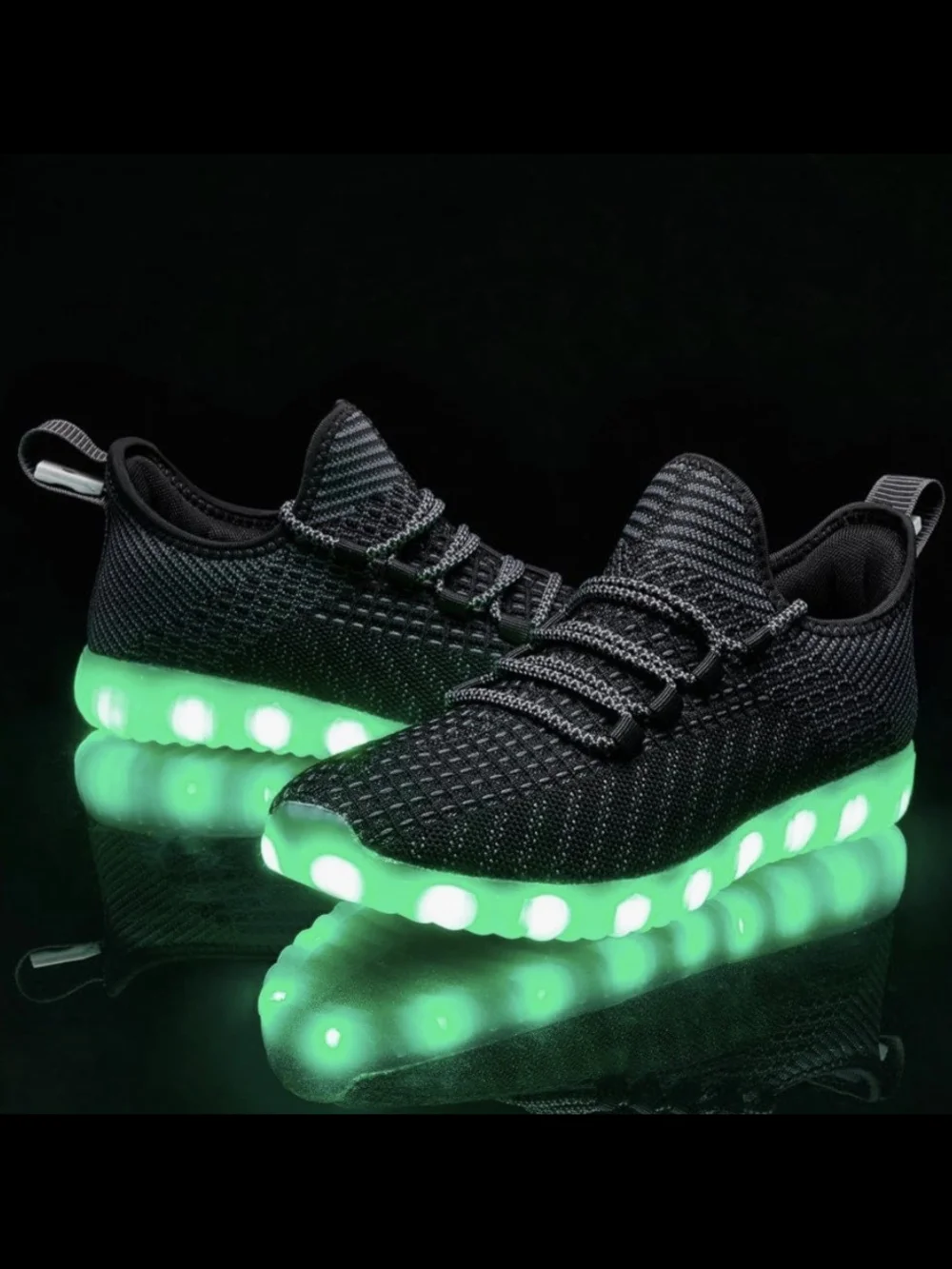New -BosenHulu LED Light-Up Sneakers - Black Men's Size 10.5-11